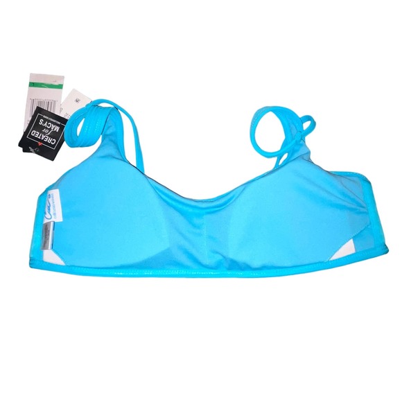 California Waves Juniors' Bralette Bikini Top, Sweet Turquoise NWOT Large - Picture 6 of 6